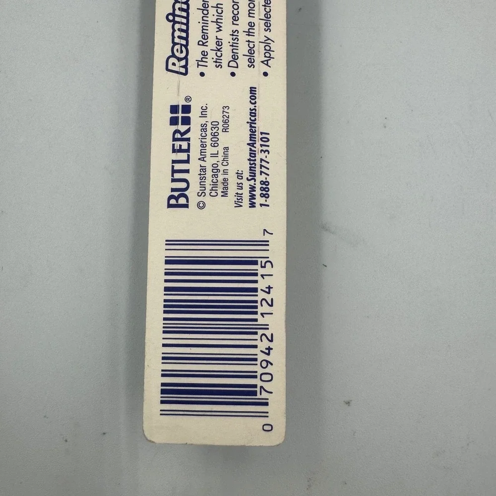 Butler Reminder‎ Toothbrush Adult 302 Green Soft Tongue Cleaner NEW